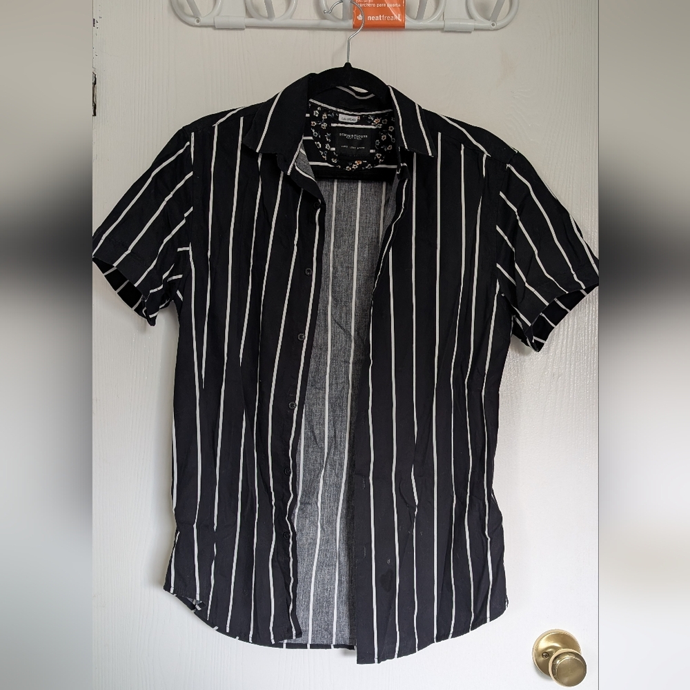 Black and White Striped Shirt